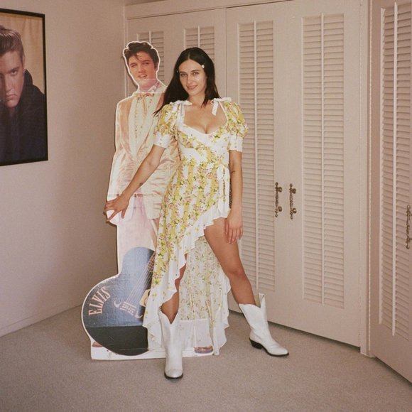 SOLD For Love & Lemons SAVANNAH Maxi Dress L - Picture 7 of 8